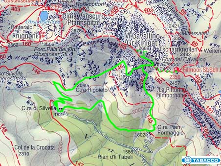 Sentiero geologico Monte Cavallino verde